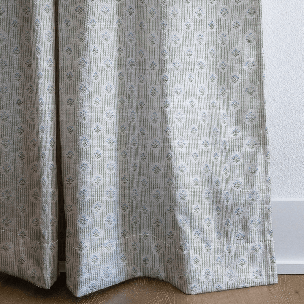 Petite Sprig Stripe - Curtain Panel - The Drapery