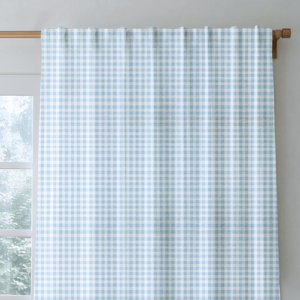 Picnic Blue - Curtain Panel - The Drapery