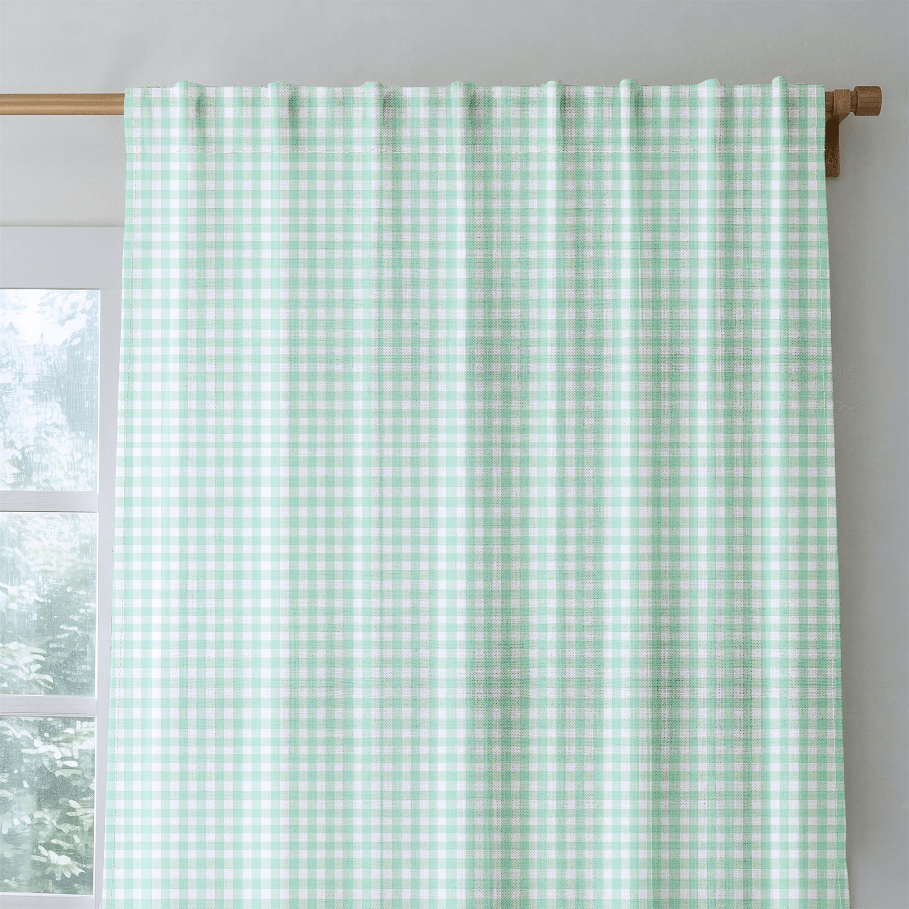 Picnic Green - Curtain Panel - The Drapery