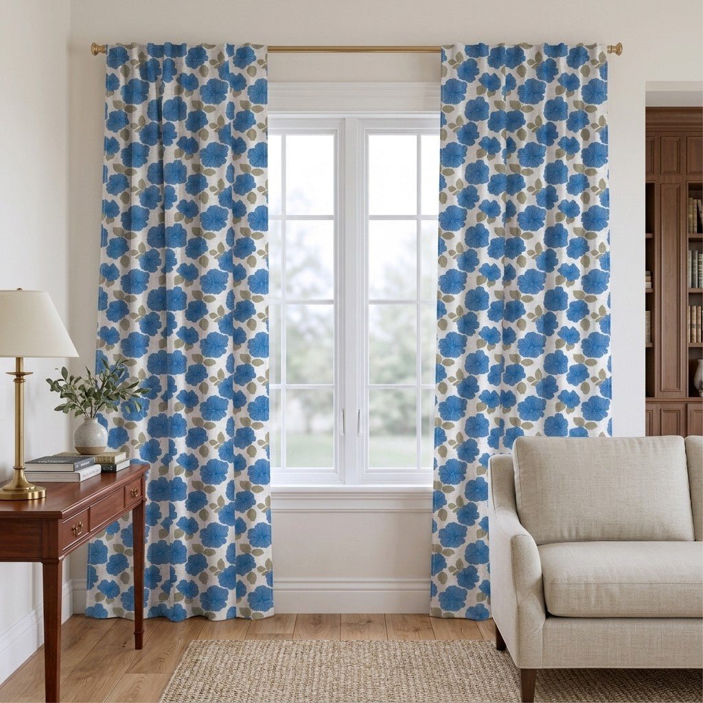 Pierce Blooms - Curtain Panel - The Drapery
