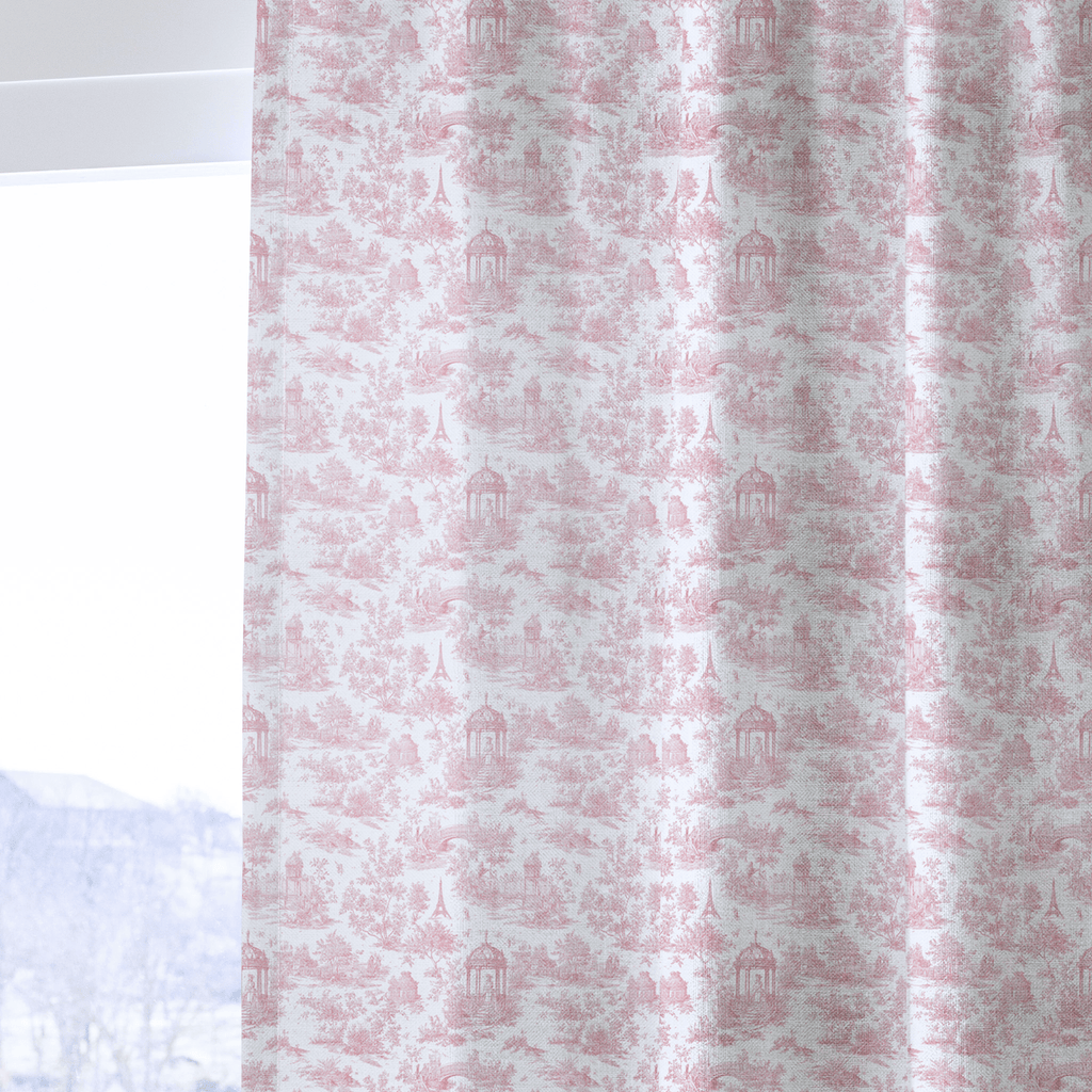 Pink French Country - Curtain Panel - The Drapery
