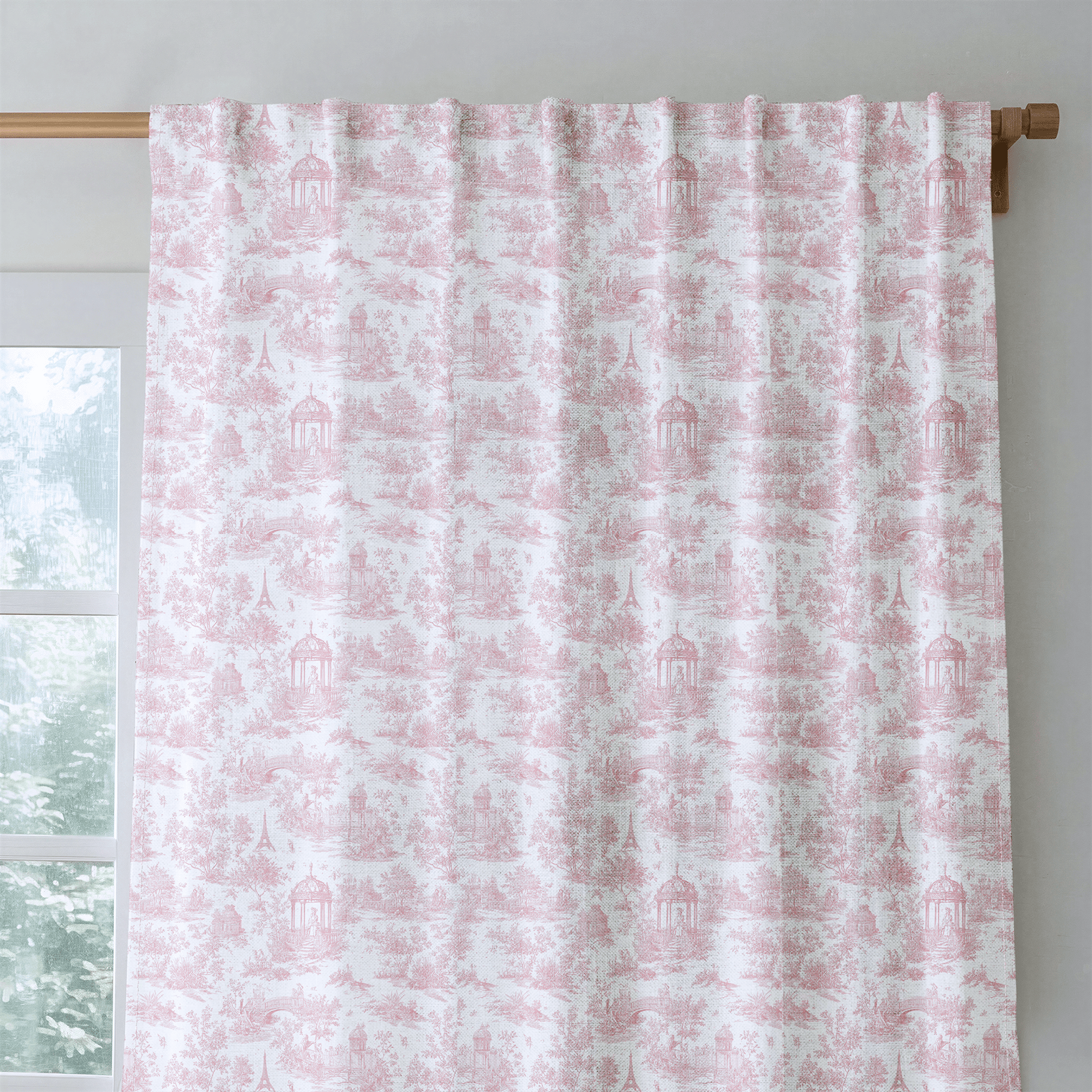 Pink French Country - Curtain Panel - The Drapery
