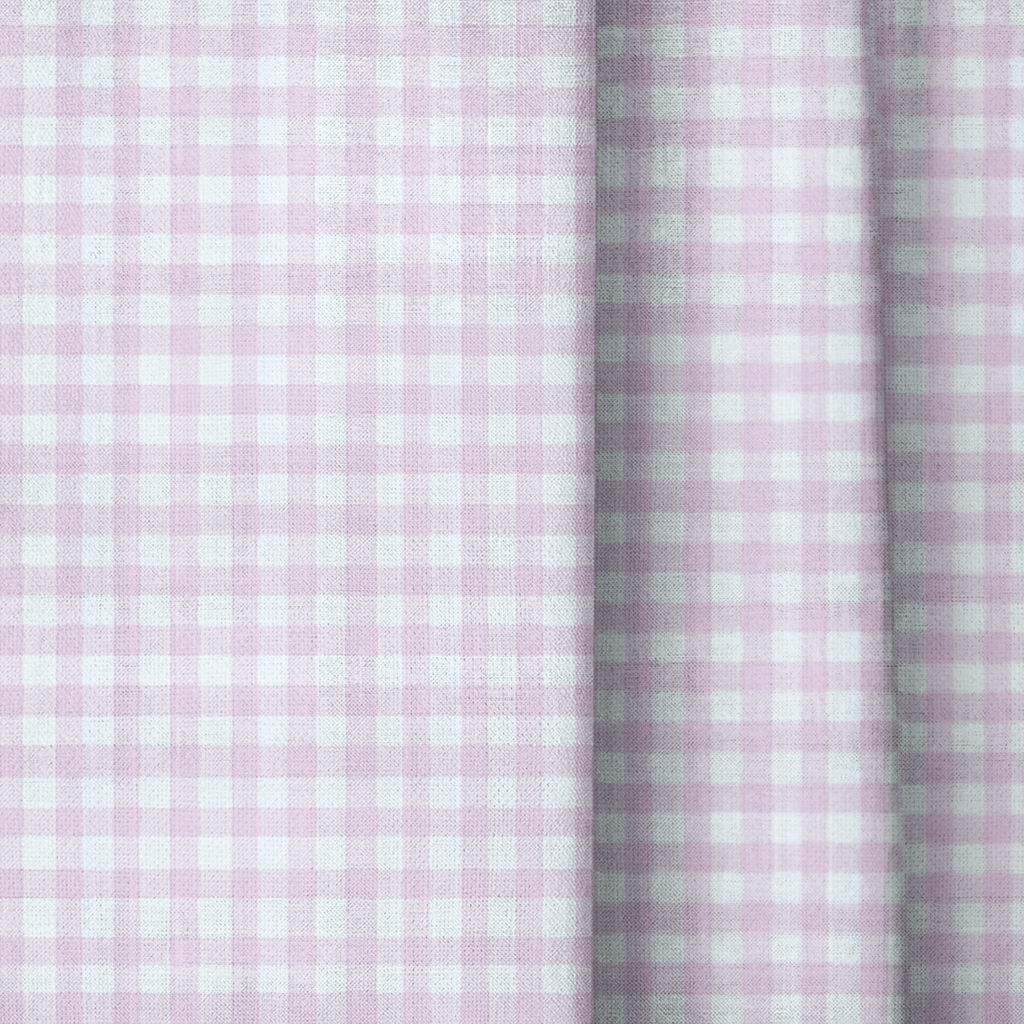 Pink Gingham - Curtain Panel - The Drapery