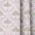 Pink Palms - Curtain Panel - The Drapery