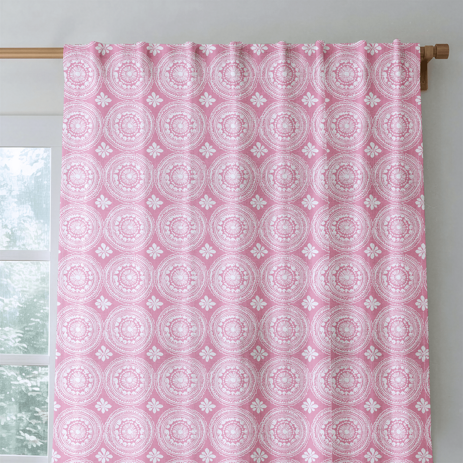 Pink Parasol - Curtain Panel - The Drapery