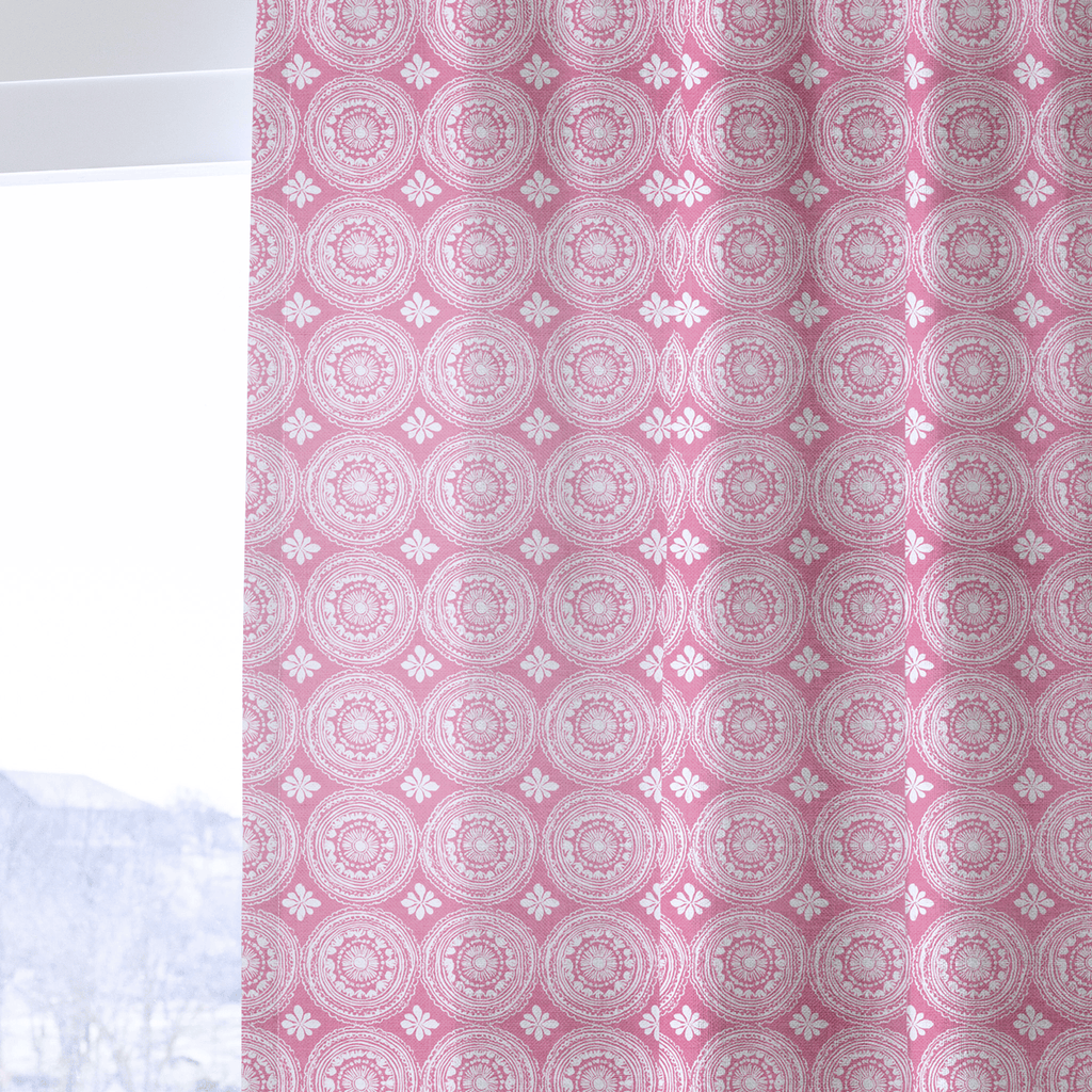 Pink Parasol - Curtain Panel - The Drapery