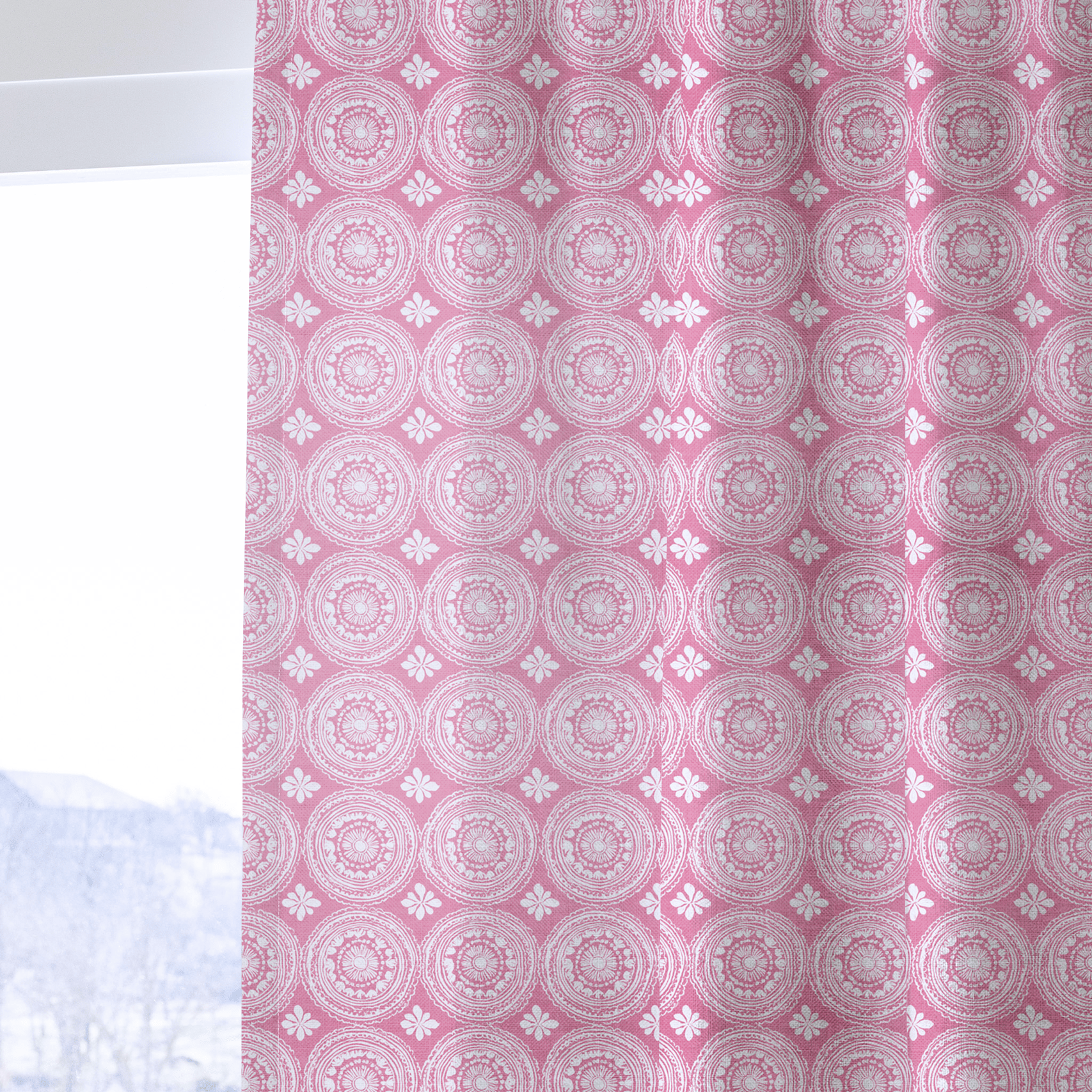 Pink Parasol - Curtain Panel - The Drapery