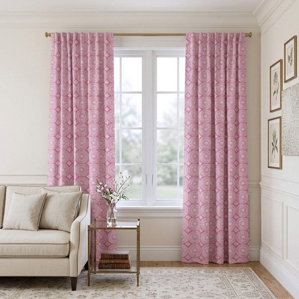 Pink Parasol - Curtain Panel - The Drapery