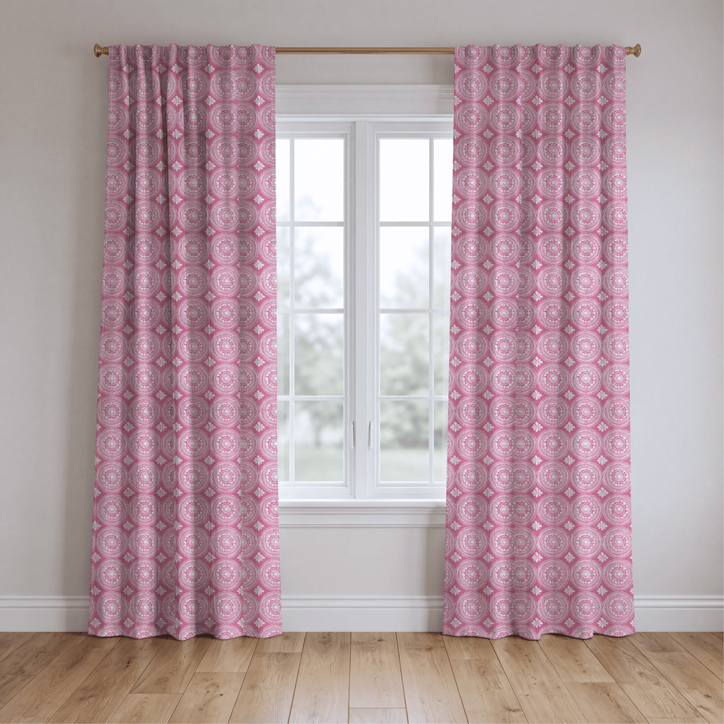 Pink Parasol - Curtain Panel - The Drapery
