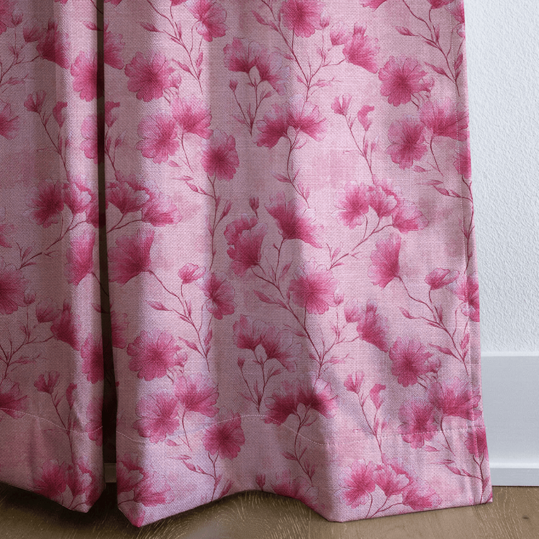 Pink Sketches - Curtain Panel - The Drapery
