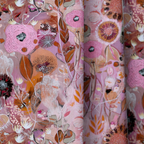 Pink Wildgarden - Curtain Panel - The Drapery