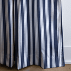 Pinstripe Blues - Curtain Panel - The Drapery