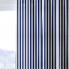 Pinstripe Blues - Curtain Panel - The Drapery