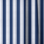 Pinstripe Blues - Curtain Panel - The Drapery