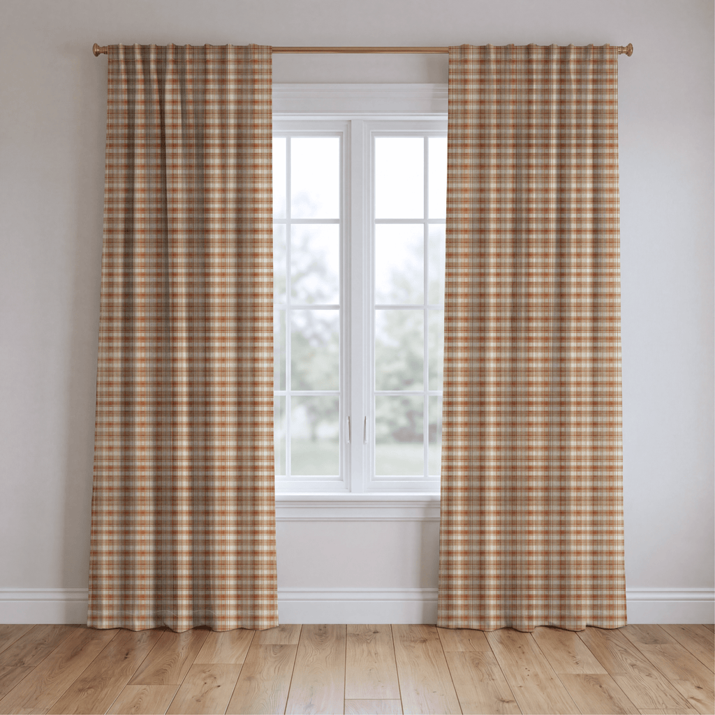 Plaid Autumn Season - Curtain Panel - The Drapery