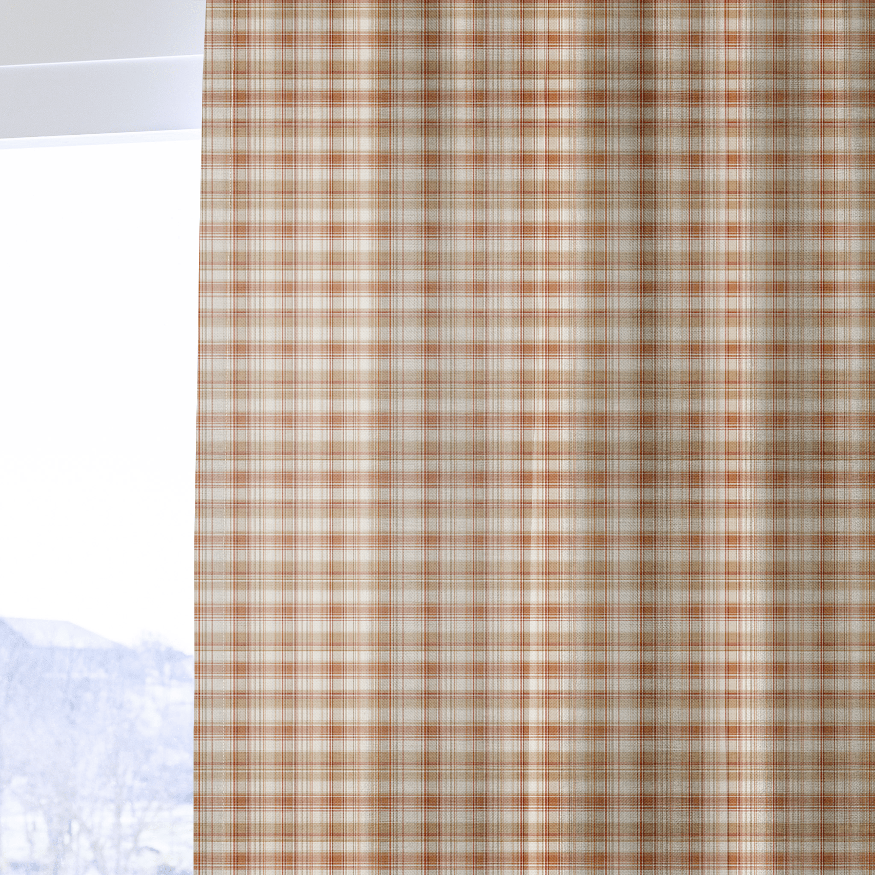 Plaid Autumn Season - Curtain Panel - The Drapery