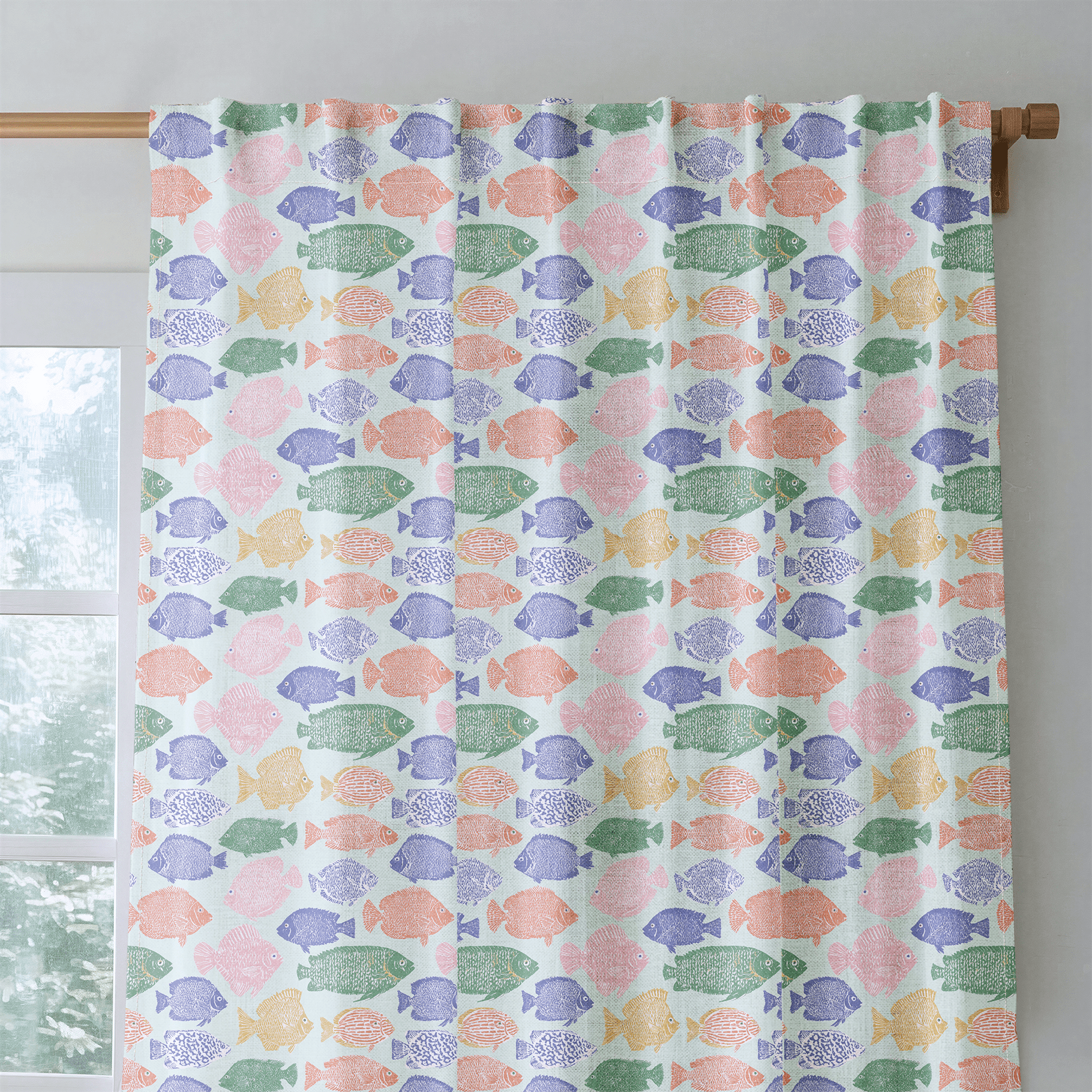 Plenty of Fish - Curtain Panel - The Drapery