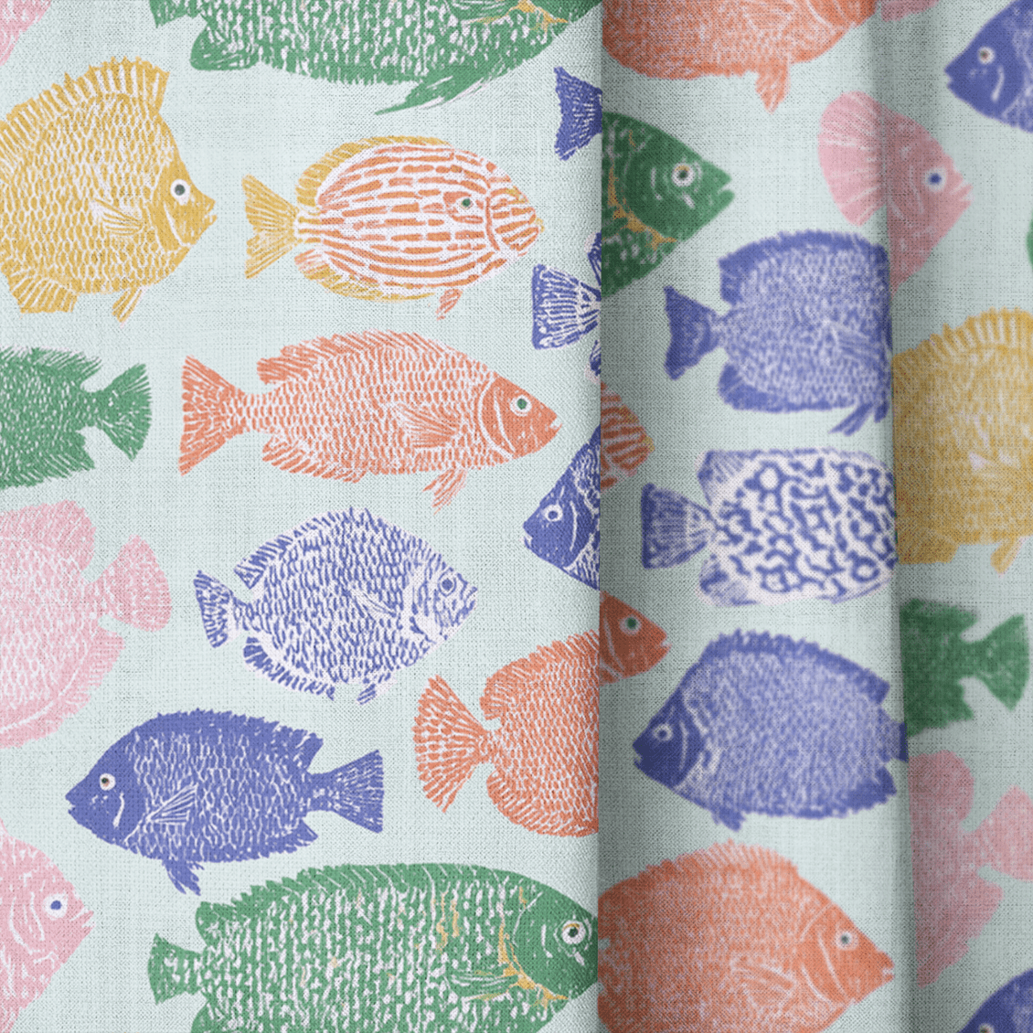 Plenty of Fish - Curtain Panel - The Drapery