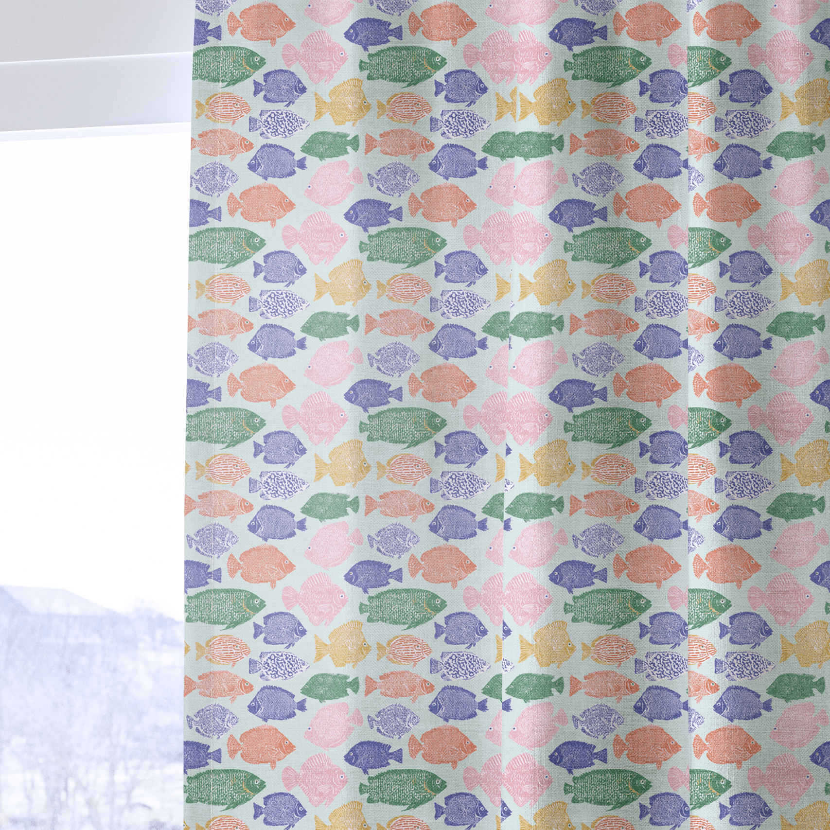 Plenty of Fish - Curtain Panel - The Drapery