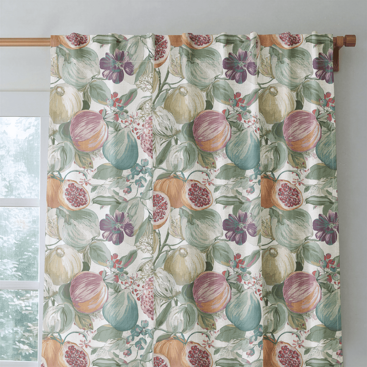 Pomegranate & Petals - Curtain Panel - The Drapery