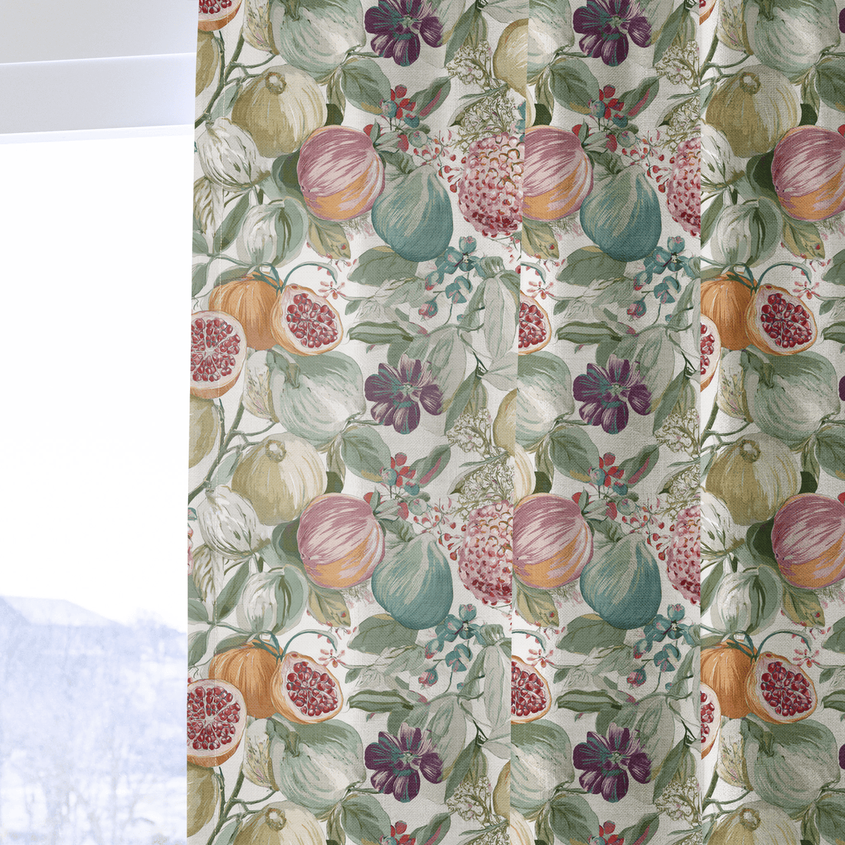 Pomegranate & Petals - Curtain Panel - The Drapery