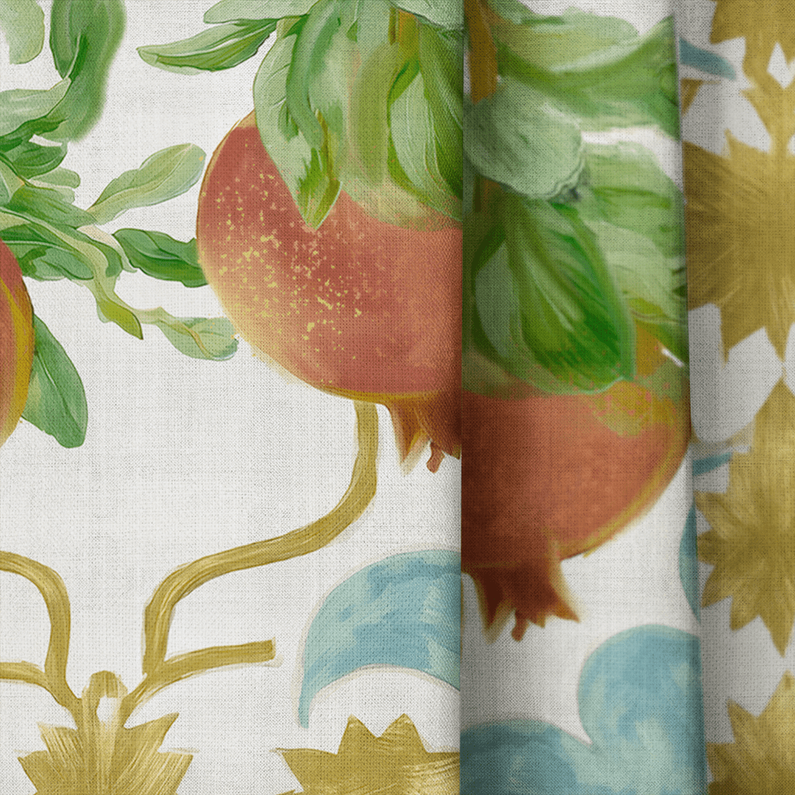 Pomegranate Postcard - Curtain Panel - The Drapery