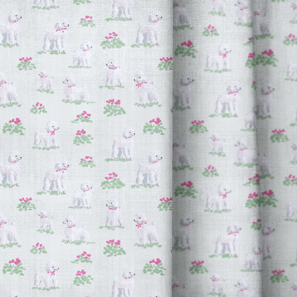 Poodle Florals - Curtain Panel - The Drapery