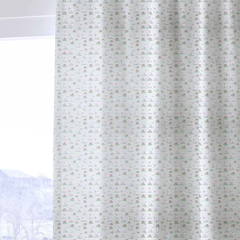 Poodle Florals - Curtain Panel - The Drapery