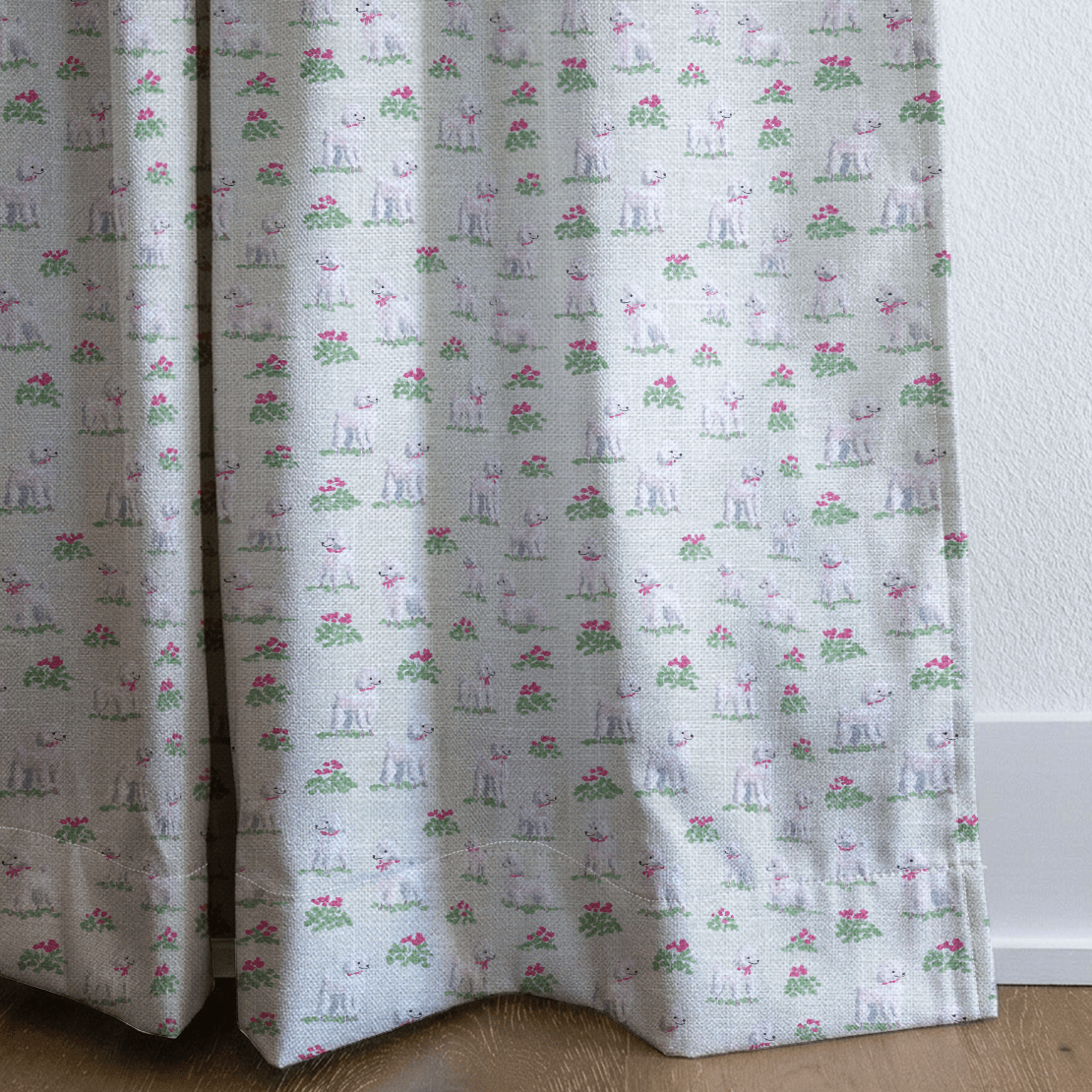 Poodle Florals - Curtain Panel - The Drapery