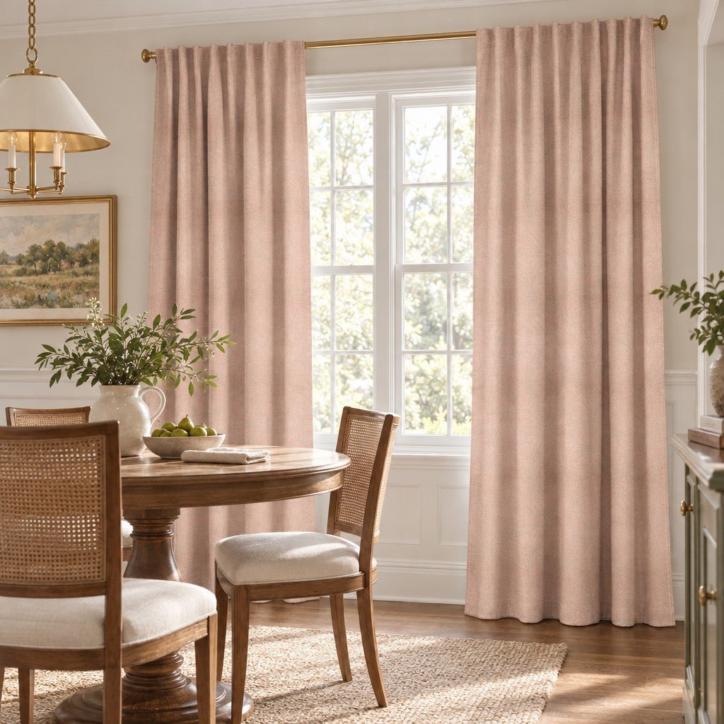 Poppy Peach - Curtain Panel - The Drapery