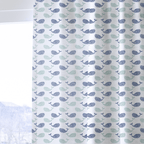 Portwyn Whale - Curtain Panel - The Drapery