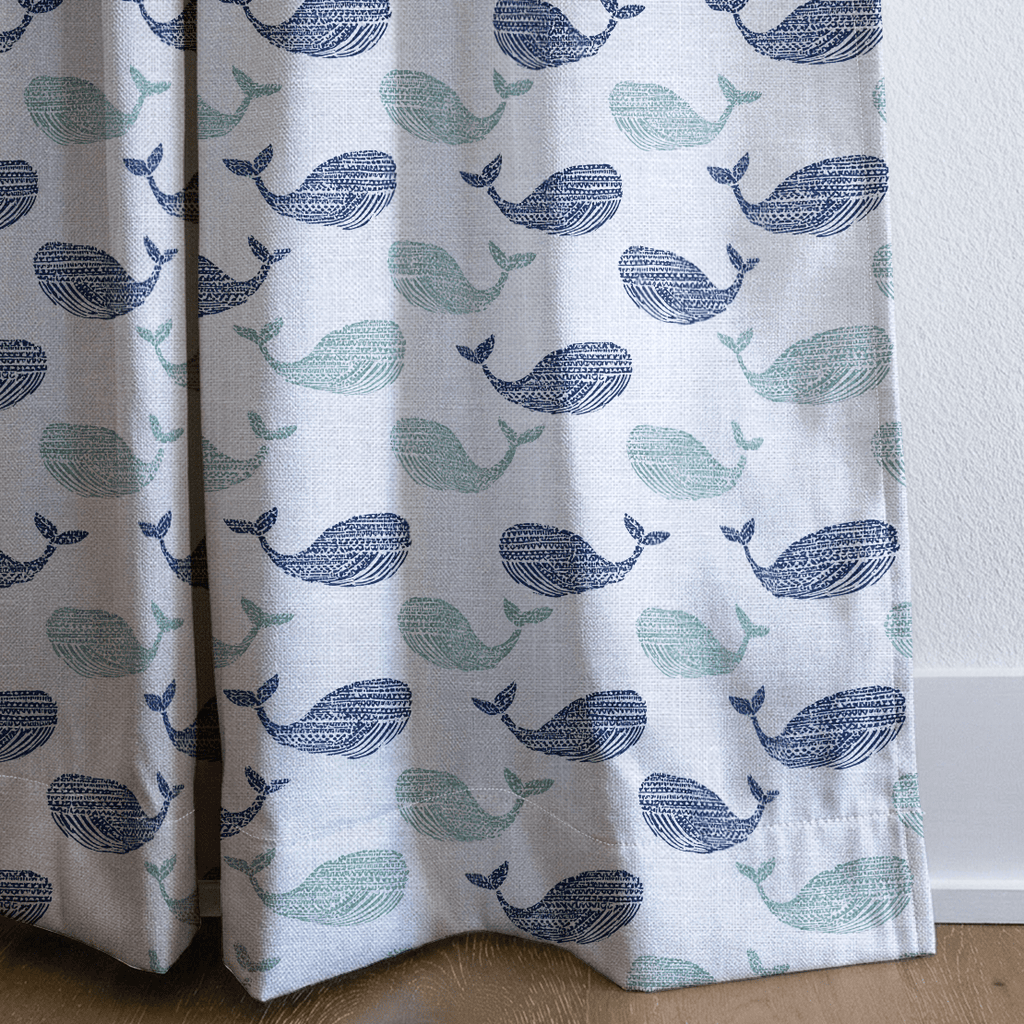 Portwyn Whale - Curtain Panel - The Drapery