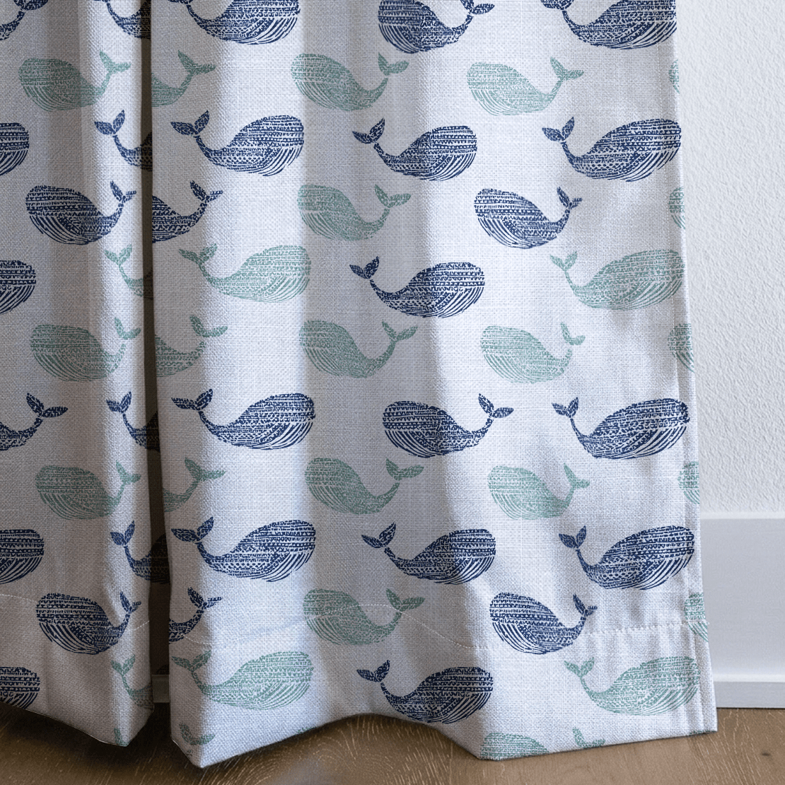 Portwyn Whale - Curtain Panel - The Drapery
