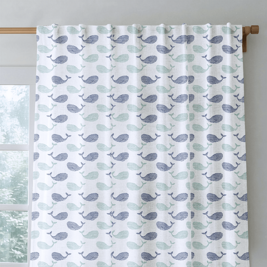 Portwyn Whale - Curtain Panel - The Drapery