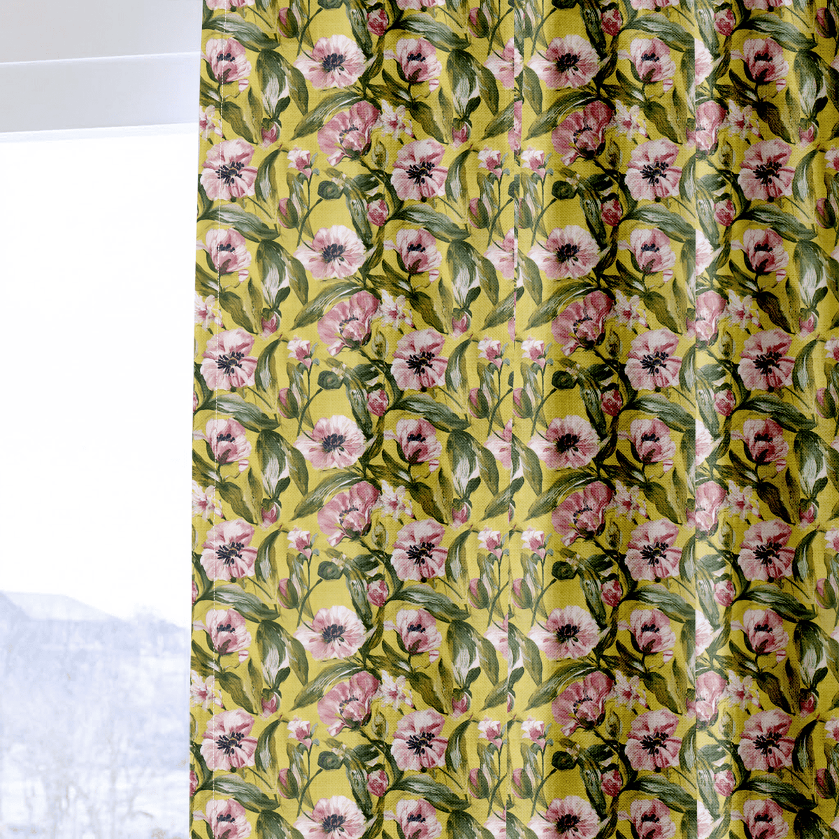 Positano Anemone - Curtain Panel - The Drapery