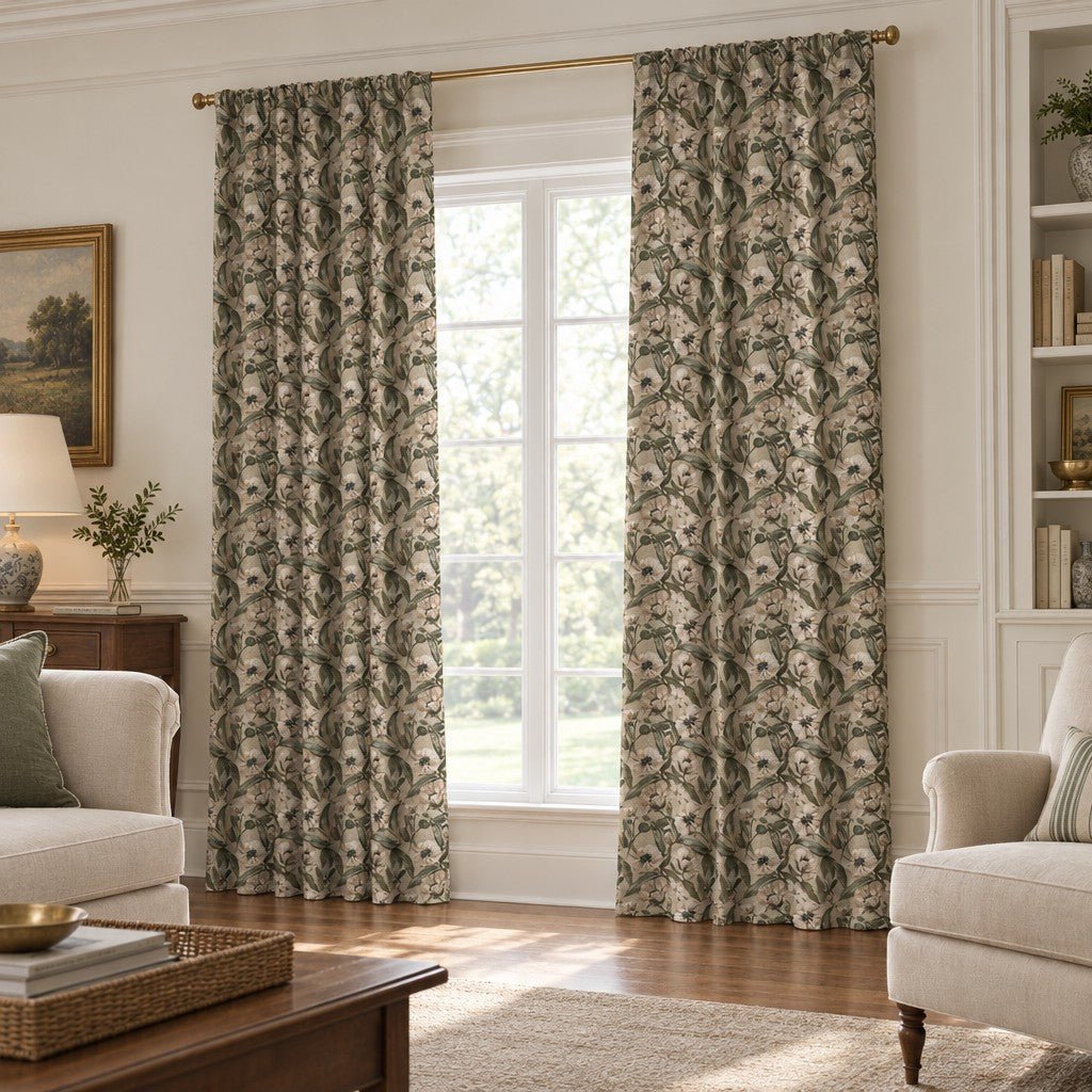 Positano Grounded - Curtain Panel - The Drapery
