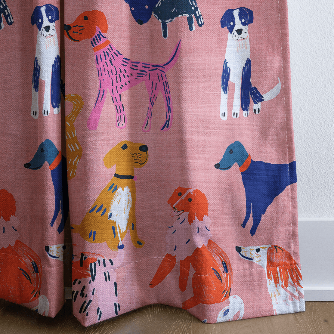 Puppy Parade - Curtain Panel - The Drapery