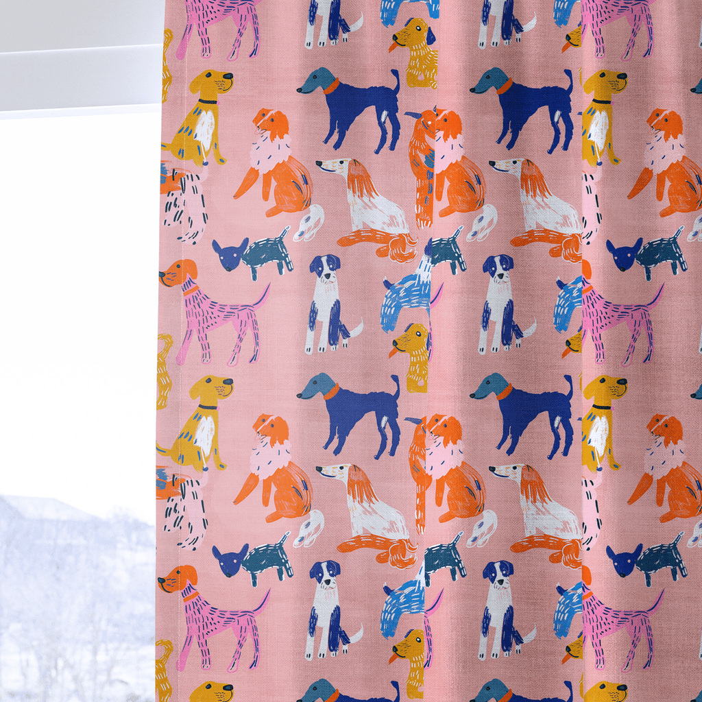 Puppy Parade - Curtain Panel - The Drapery