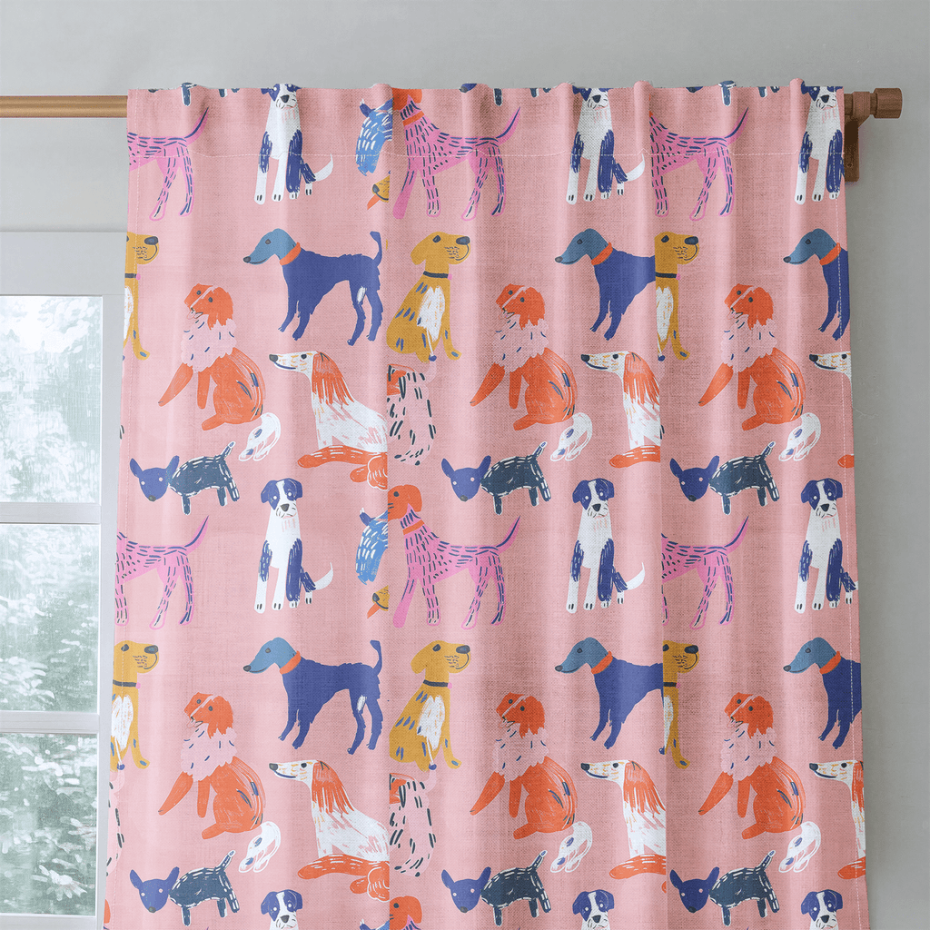 Puppy Parade - Curtain Panel - The Drapery