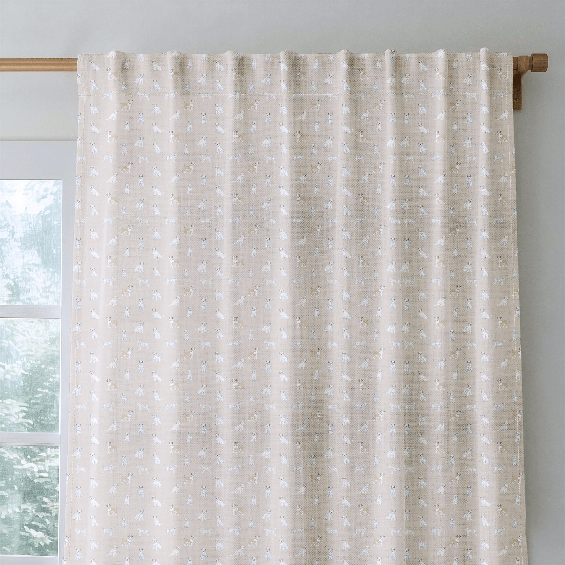 Puppy Paws - Curtain Panel - The Drapery