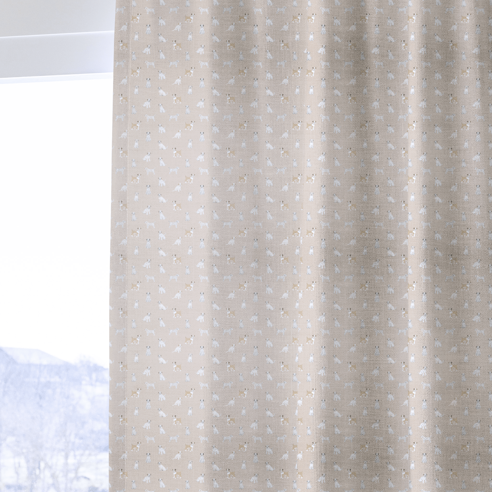Puppy Paws - Curtain Panel - The Drapery