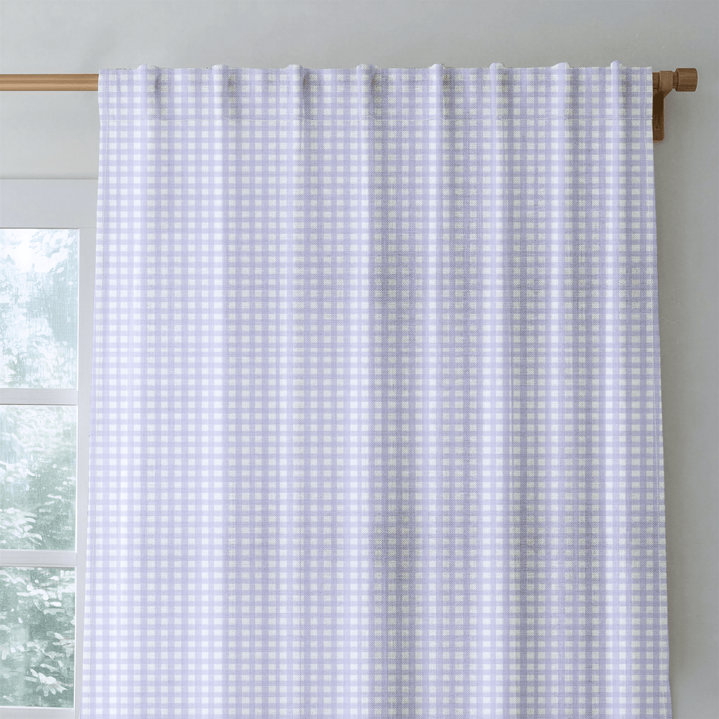 Purple Gingham - Curtain Panel - The Drapery