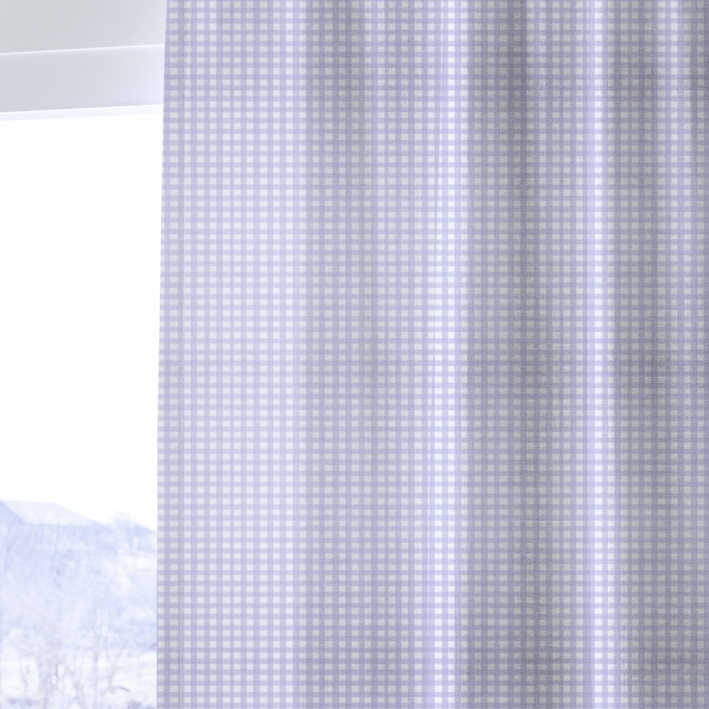 Purple Gingham - Curtain Panel - The Drapery