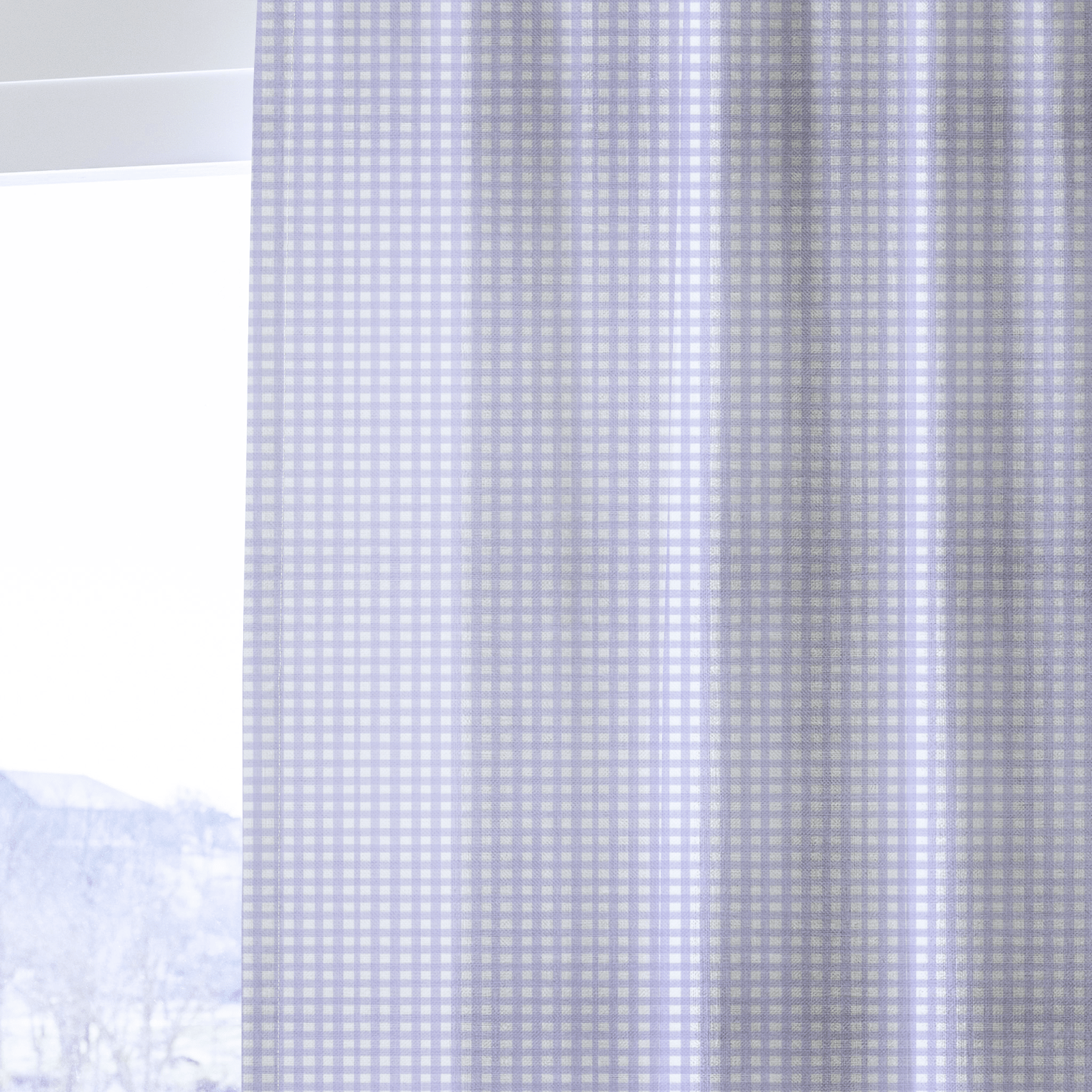 Purple Gingham - Curtain Panel - The Drapery