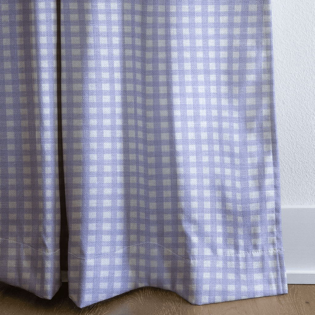 Purple Gingham - Curtain Panel - The Drapery
