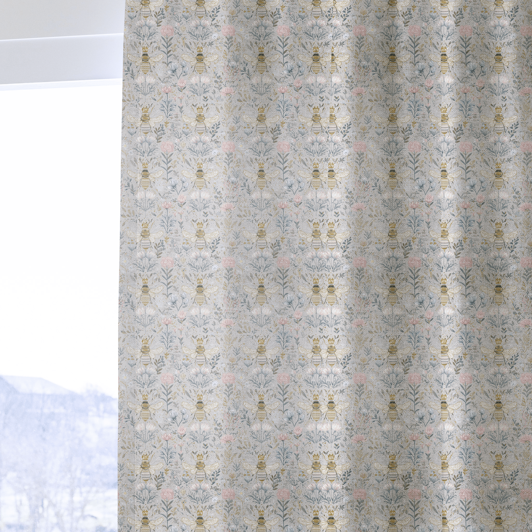 Queen Bees - Curtain Panel - The Drapery