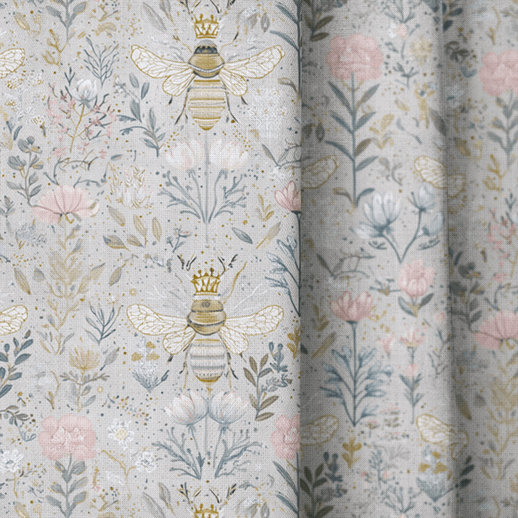 Queen Bees - Curtain Panel - The Drapery