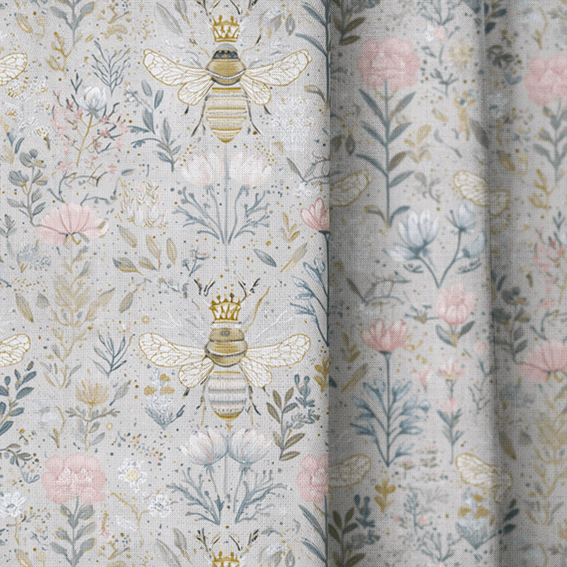 Queen Bees - Curtain Panel - The Drapery
