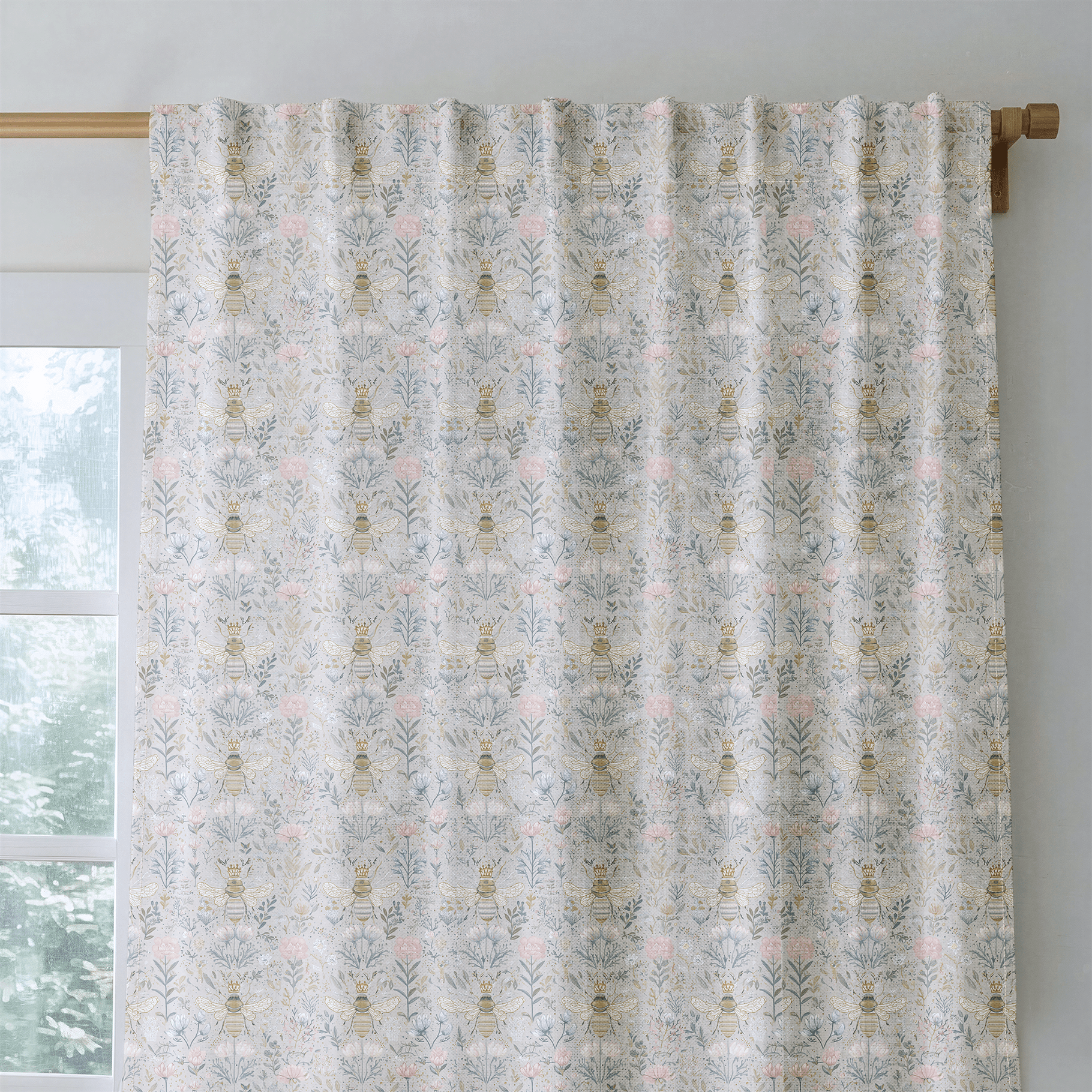 Queen Bees - Curtain Panel - The Drapery