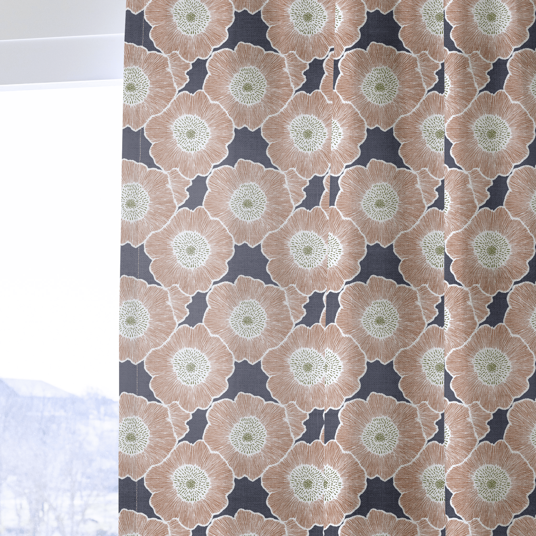 Quinn Blossom - Curtain Panel - The Drapery